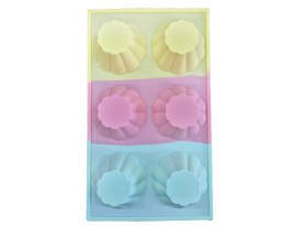 Molde silicona 6 flancitos rayados